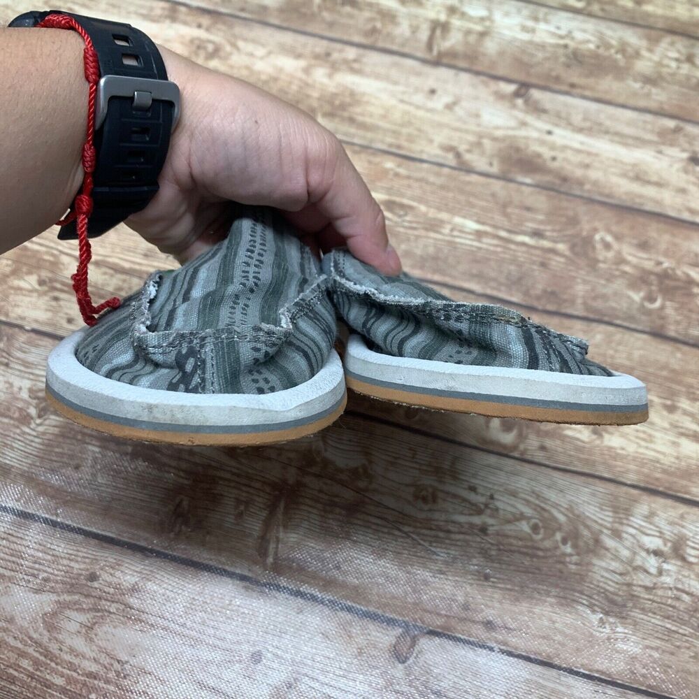 Sanuk‎ Shoes Womens 6 Casual Loafer Sneakers Flats Comfort Gray Fabric Slip On - Picture 6 of 13